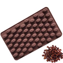 Bakvormen Siliconen 55 Holte Mini Koffiebonen Chocolade Sugarcraft Snoep Mold Mould Fondant Taart Decoreren Gebak Gereedschappen 230803