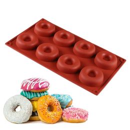 Moules de cuisson Silicone DIY Donut Maker Antiadhésif Pâtisserie Cookie Chocolat Moule Muffin Gâteau Moule Dessert Décoration Outils 231213