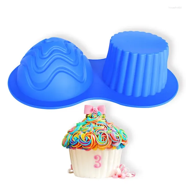 Moules de cuisson Silicone Cupcake géant gros chapeaux haut moule à gâteau outils résistants à la chaleur H829