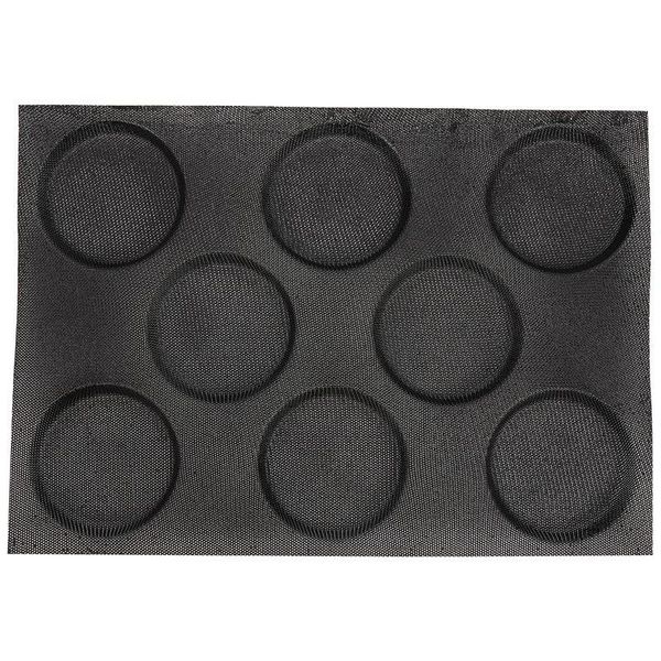 Moldes para hornear, formas de pan de hamburguesa de silicona, moldes de panadería perforados, hojas antiadherentes que se ajustan a la mitad del tamaño de la sartén para hornear