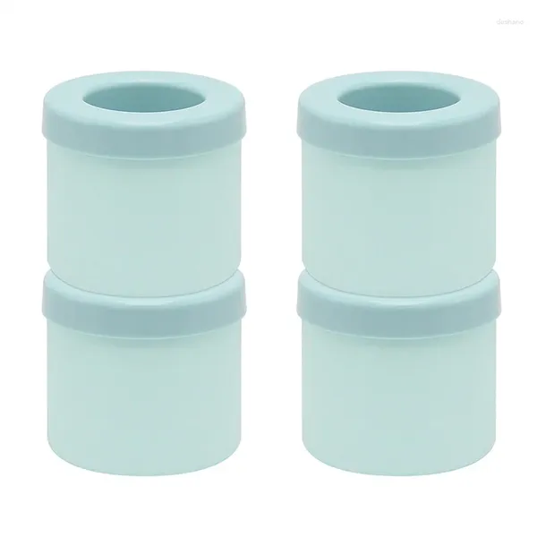 Moules de cuisson Bac à glaçons en silicone Plateau à glaçons Tailer 2Pcs Moule (bleu)