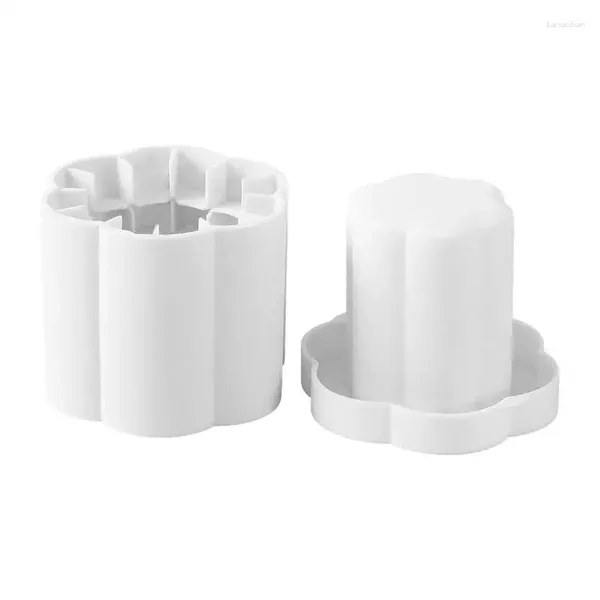 Moldes para hornear Molde de hielo de silicona Fabricante de cubos 3D para taza de congelador Bandeja de café con tapa Jugo Cerveza