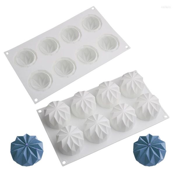 Moules de cuisson Silicone Moule Pâtisserie 3D Gâteau Conception Mini Cupcake Mousse Muffin Diamant Coeur Bulle Ronde