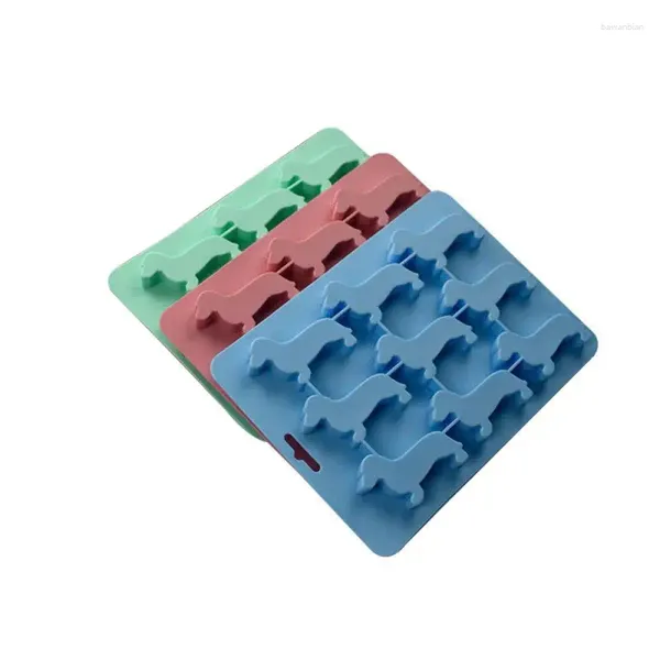 Moldes para hornear moldes de silicona fácil de usar material duradero de alta calidad lindo bebida en forma de perro cubitos moldes