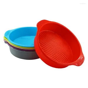 Moules de cuisson ronds en Silicone de qualité alimentaire, ustensiles de cuisson antiadhésifs, ustensiles de cuisson 3D, plateau à pain, plateau à dessert d'anniversaire, outils de poêle