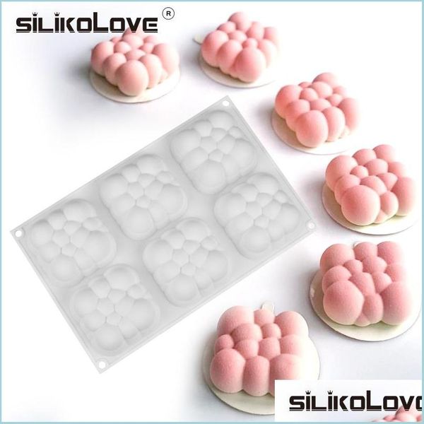 Moldes para hornear Silikolove 3D Bubble Cloud Mousse Cake Mold Sile Pastelería Moldes para hornear dulces franceses y accesorios de panadería para hornear 2 Dhmrz