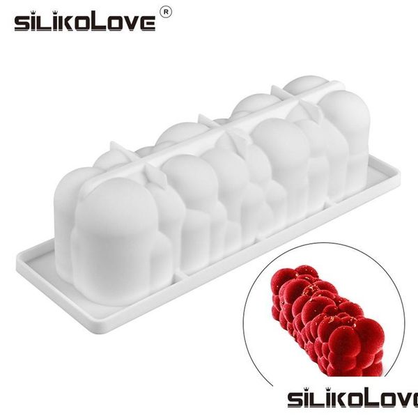 Moldes para hornear Silikolove 3D Cloud Series Sile Mold Art Cake Mod DIY Herramientas para hornear caseras Burbuja Espiral Postres Mousse 220601 Drop DHDSZ