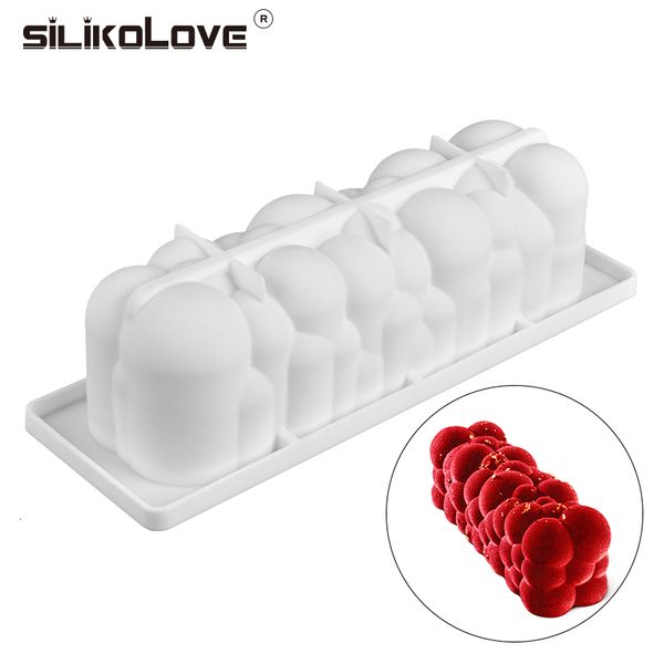 Moldes para hornear Silikolove 3D Cloud Series Molde de silicona Cake Mold Molde Diy Herramientas caseras Postres espirales de burbujas Mousse 221118