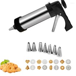 Moules de cuisson En Acier Inoxydable Biscuit Presses Pistolet Kit Pour BRICOLAGE Biscuit Faire Et Gâteau Glaçage Ensembles Décoration Outils Ménagers