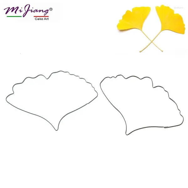 Moldes para hornear acero inoxidable Ginkgo biloba cortadores de hoja Juego de cortadoras de fondant