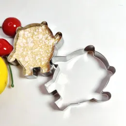 Moules de cuisson en acier inoxydable moule panda forme durable de qualité alimentaire outil irrégulier biscuit argent bricolage