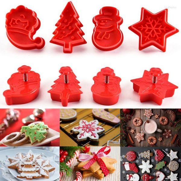 Moules de cuisson timbre Biscuit moule 3D Cookie plongeur Cutter bricolage arbre de noël gâteau moule Cutters 2023 outils de noël