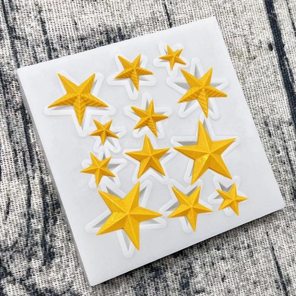 Moldes para hornear Star Silicone Cake Mold Sugarcraft Cupcake Fondant Herramientas de decoración