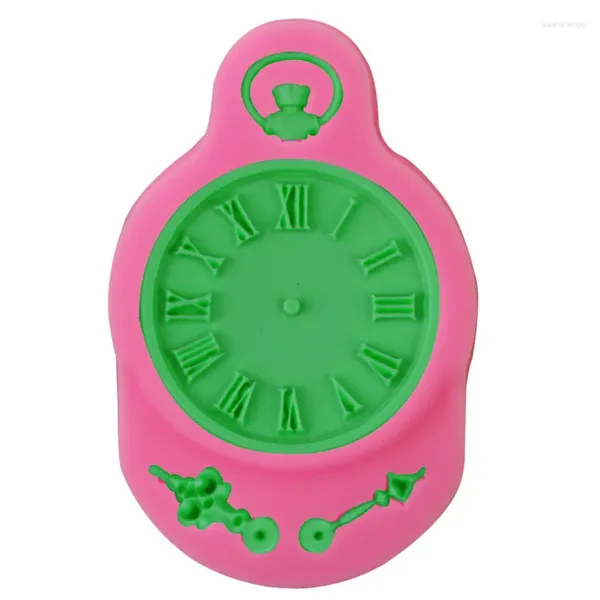 Moules de cuisson Horloge de dessin animé Gear Punk Chocolat Tournant Sucre Silicone Gâteau Moule Gypse Colle Goutte Outil