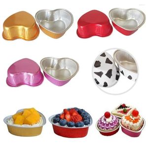 Bakvormen aluminiumfolie kopjes doos lucht friteuse herbruikbare dessert pudding cake mal aluminium folie tin cup muffin cupcake