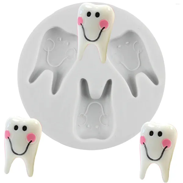 Moldes para hornear molar dental silicona moho de cumpleaños de cumpleaños