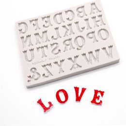 Moules de cuisson TPXCKZ Bake Moule Alphabet 26 Lettres anglaises Forme Silicone Gâteau au chocolat DIY Savon à la main Décor de glace Pochoir Plaque FrameBaki