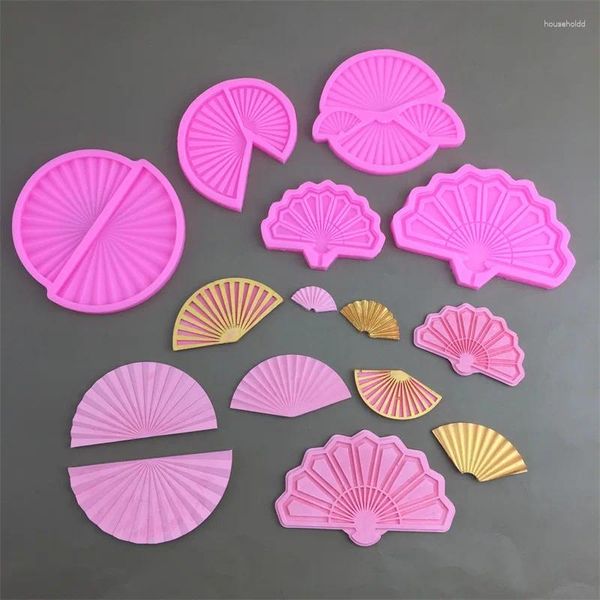 Moules de cuisson Traditionnel Wave Fan Silicone Moule Rétro Forme Fondant Chocolat Mousse Gâteau Décoration DIY Argile Résine Outils À La Main