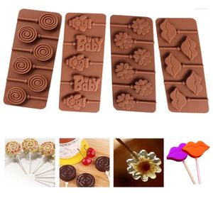 Moldes para hornear Variedad Diseños Huevo de Pascua Estrella Redondo Silicona Lollipop Molde Chocolate Molde Caramelo Moldes Reutilizables DIY Herramientas de decoración de pasteles