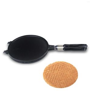 Moldes para hornear Waffle Cone Maker Mini Antiadherente Rollo de huevo Crepe Pan Estufa Top Hierro Molde crujiente para tazas