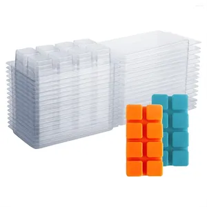 Bakvormen wassmeltcontainers-8 holte helder lege plastic mallen-25 verpakkingen kubussen clamshells voor taartjes smelt
