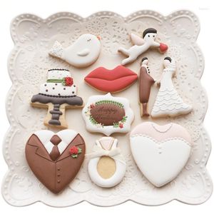 Moldes para hornear, cortador de galletas para fiesta de boda, molde de acero inoxidable, galleta de Ángel de amor, herramienta de decoración de pasteles DIY para el Día de San Valentín