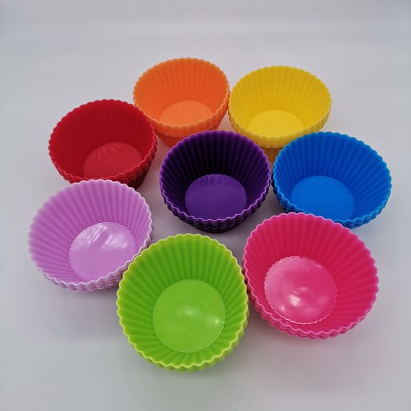 Cuisson Muffin Coupe Moule Rond Silicone Moule Oeuf Tarte Moule