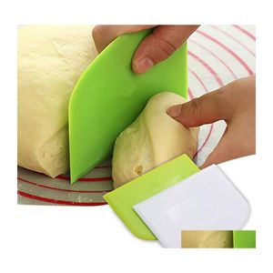 Outils de pâtisserie de cuisson 1 / 2PC Crème de gâteau en plastique Spata Pâte Beurre Grattoir pour la maison Couper les gadgets de cuisine Drop Deliver Dhdwz