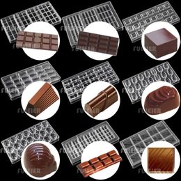 Bakken Gebak Gereedschappen 3D Polycarbonaat Chocolade Mal Voor Candy Bar Mold Snoep Bonbon Taart Decoratie Zoetwaren Tool Bakewar273I