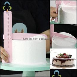 Outils de pâtisserie de cuisson réglable pratique bricolage gâteau grattoir bord côté plus lisse polisseuse décoration fondant Sugarcraft Mol Packing2010 Dhzbs