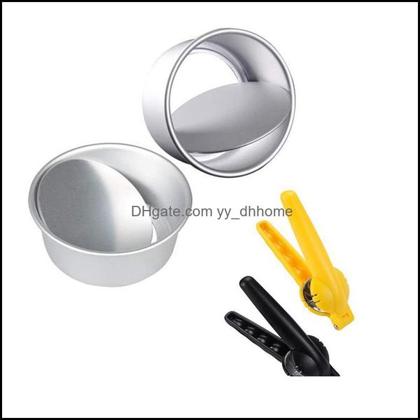 Cuisson Pâtisserie Outils Ustensiles de cuisson Cuisine Bar à manger Maison Jardin PCS Moule à gâteau rond antiadhésif avec fond amovible 2 châtaigne Ope Dhndu