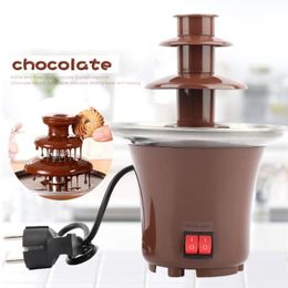 Outils de pâtisserie de cuisson DIY 3 niveaux Fontaine de chocolat Fondue Mini Choco Cascade Machine Trois couches Enfants Anniversaire de mariage Hea317l