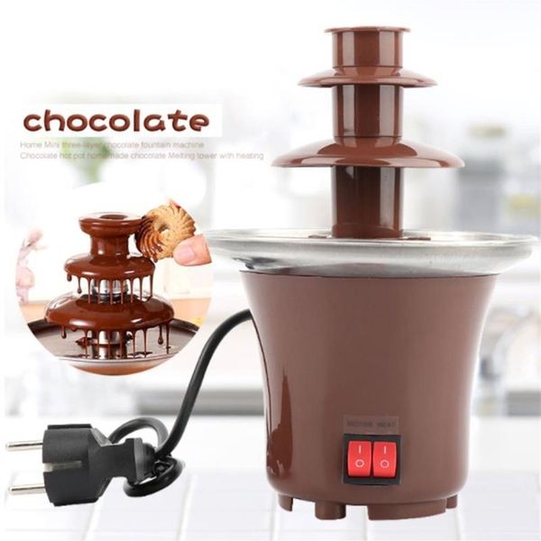 Herramientas de pastelería para hornear DIY Fuente de chocolate de 3 niveles Fondue Mini Choco Cascada Máquina Tres capas Niños Boda Cumpleaños Hea3399