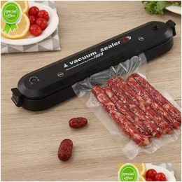 Baking Pastry Tools New Kitchen Vacuum Food Sealer 220V/110V Matic Commercial Household Packaging Hine Include 10Pcs Bags Drop Deliv Dhh8Z