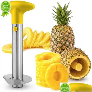 Cuisson Outils de pâtisserie Trancheuse d'ananas Peeler Fruit Corer Cutter Outil de coupe en acier inoxydable Ustensile de cuisine Accessoire Drop Delive Dhf9X