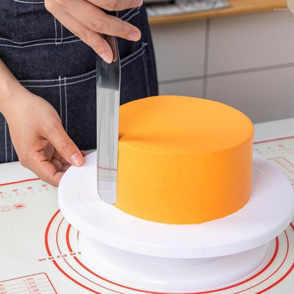 Outils de pâtisserie en plastique support de décoration de gâteau plateau tournant anti-dérapant tournant non toxique Durable pour les Gadgets de cuisine