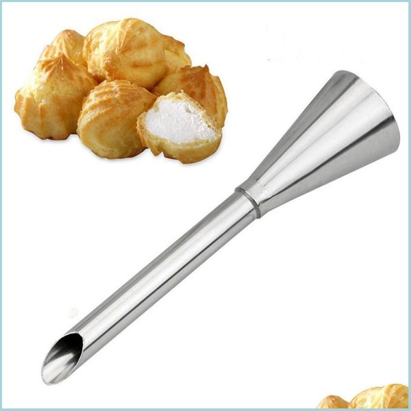 Cuisson Pâtisserie Outils Cupcake en acier inoxydable Outil Crème Glaçage Pi Buse Astuce Puffs Gâteau Décoration Drop Livraison Maison Jardin Cuisine Dhdtm