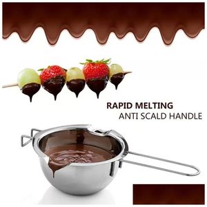 Bakken Gebak Tools Ups RVS Chocolade Smeltkroes Dubbele Boiler Melkkom Boter Snoep Warmer 6.8 Drop Delivery Thuis G Dhfmi