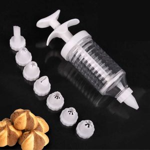 Outil de cuisson Beurre Cookie Biscuit Gun Montage Bouche Dispositif Manuel DIY Milker En Plastique Huit Gâteau Transparent Propre Sanitaire TLY072