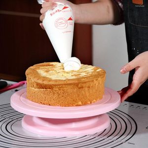 Bakgereedschap 1 van pc-cakebord roterende anti-skid plastic standaard keuken diy gebak decoreren roterende tafel accessoires