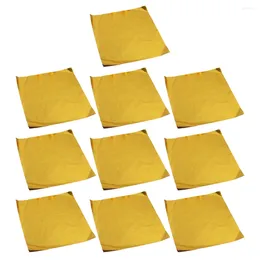 Outils de cuisson 100 pièces barres de chocolat emballages papier d'aluminium doré papier d'emballage alimentaire pour emballage de bonbons Cand