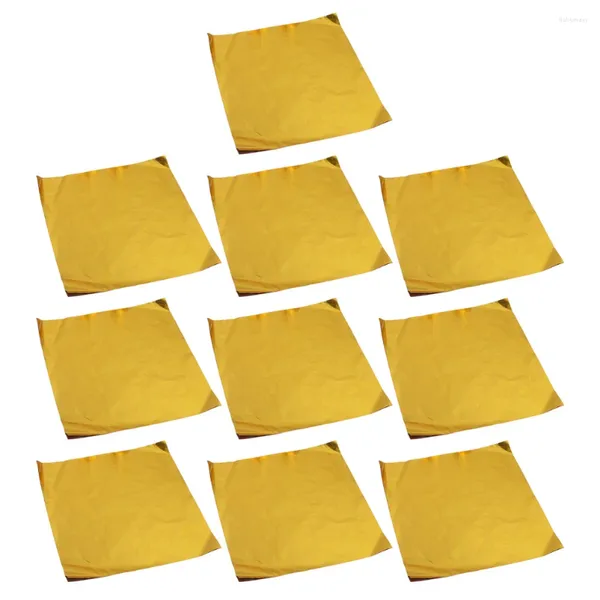 Herramientas para hornear, 100 Uds., envoltorios de barras de Chocolate, papel de aluminio dorado, papel de embalaje de alimentos para embalaje de dulces Cand