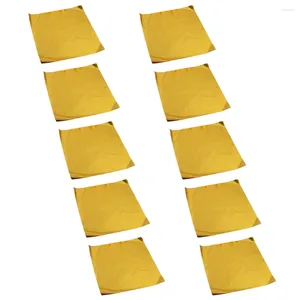 Outils de cuisson 100 pcs enveloppes de chocolat en papier d'emballage en papier bonbon barre enveloppant une barre d'or en aluminium pour l'emballage