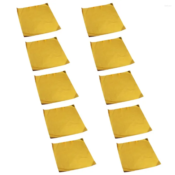 Herramientas de hornear 100 PCS Wrappers de chocolate Papel de papel Foil envoltura de caramelo Barra de aluminio dorado para envolver