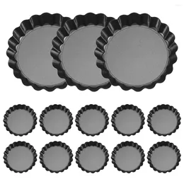 Outils de cuisson 13 pcs moules à tarte aux œufs 3 pouces mini-panous amovibles gâteau à gâteau de gâteau à fond de moule moule moule moule en étain