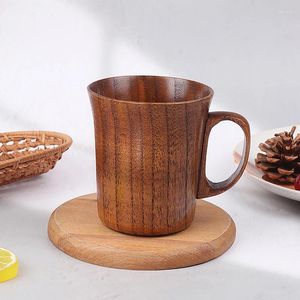 Bakgereedschap 1 pc Japanse creatieve jujube zure houten mokbeker met handvat huishouden hoge schoonheidstemperatuur resistent thee koffie