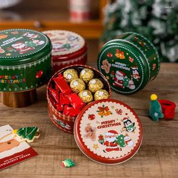 Outils de cuisson 1Pc Joyeux Noël Boîte à bonbons Arbre Cadeau Fête Conteneur en fer blanc Fournitures Biscuits Écrou