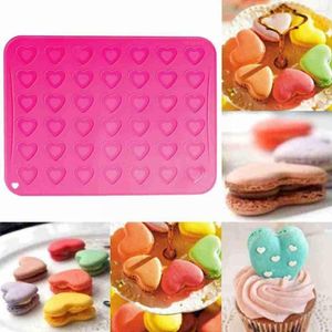 Bakgereedschap 1 stks cake maken siliconen macaron mal cookie mat vel vorm keuken oven macaroon hart l4x6