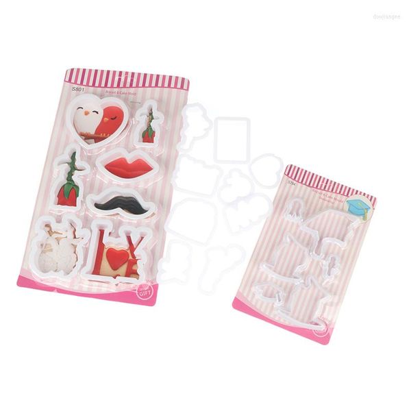 Outils de cuisson 1 ensemble mignon coupe-sandwich Mini emporte-pièce ensemble pour enfants en plastique Bento outil moules pain Biscuit gaufrage