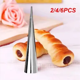 Backwerkzeuge 2/4/6PCS Croissants Formen Konische Gebäck Edelstahl Große Schraube Croissant Werkzeug Kegel Form Kuchen brot Form